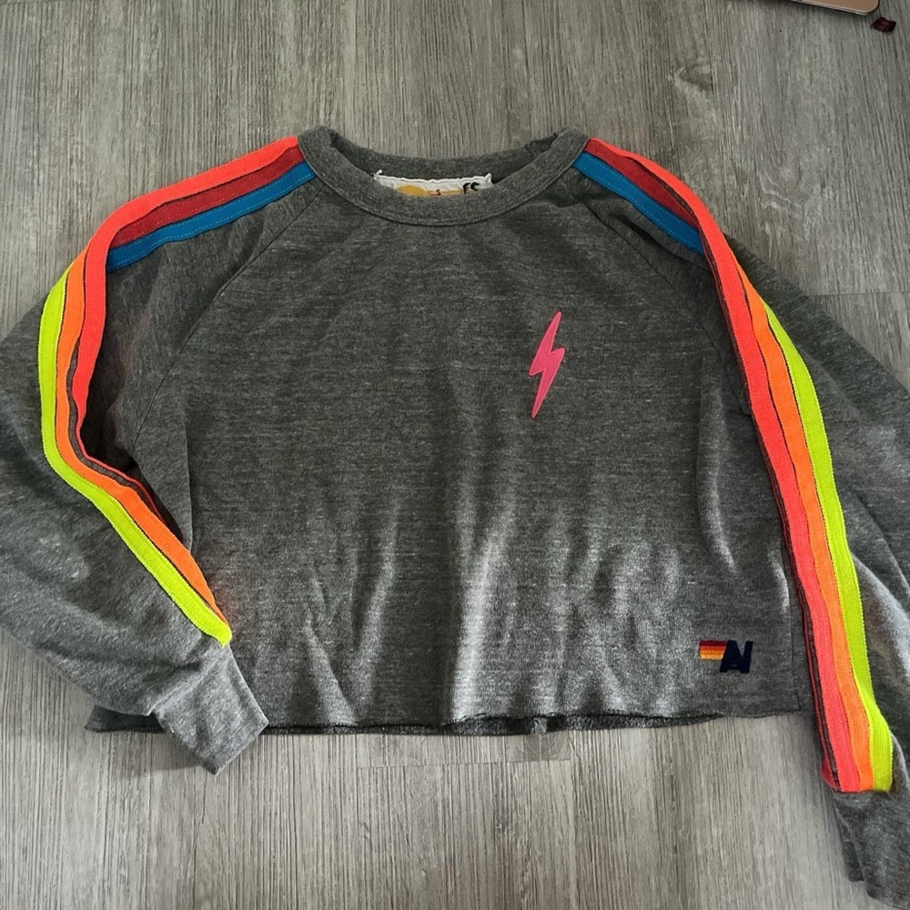 Aviator nation cropped crewneck🌈🩷